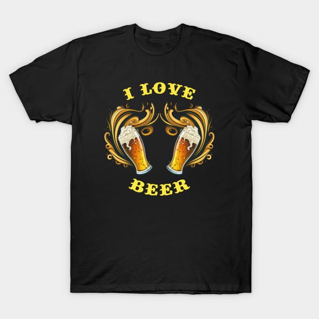 I Love Beer T-Shirt by i2studio